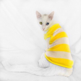 Yellow White Atlet  by Kemique  Kedi Kıyafeti Kedi Elbise
