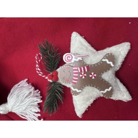 Yılbaşı Kedi Kıyafeti Yıldız Desenli Kırmızı Polar | Kapüşonlu Noel Kedi Kostümü | Kurabiye Temalı